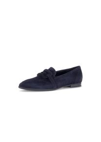 Slipper Gabor, Damen, Gr. 37,5, dunkelblau, Ziegenveloursleder, Schuhe Slipper, Blockabsatz, Pumps, Businessschuh mit eleganter Zierspange, G-Weite