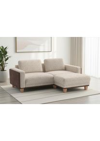 Sit & More Ecksofa SIT & MORE "Concept", beige (cappuccino), B:226cm H:84cm T:167cm, 100% Polyester, Sofas, Ecksofa, Modernes Sofa in drei Fu&szlig;farben zur Auswahl