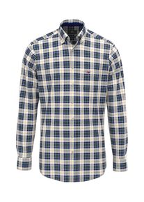 Karohemd Fynch-Hatton, Herren, Gr. 3XL, N-Gr, blau (teal), Web, Obermaterial: 100% Baumwolle, kariert, regular fit h&uuml;ftbedeckend, Rundhals, 1-Knopf-Manschette, Hemden Karohemd, mit Logostickerei und Brusttasche