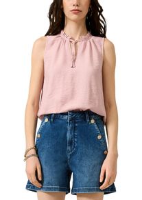 Blusentop QS, Damen, Gr. 36, light rose, Web, Obermaterial: 85% Viskose, 15% Polyamid, unifarben, normal h&uuml;ftbedeckend, Rundhals, Blusen Blusentop, Sommertop mit Viskose
