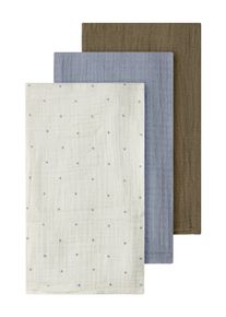 Multifunktionstuch LIL' ATELIER "NBNISLEYS 3PACK NAPPIES LIL NOOS", Baby, bunt (turtledove aop:sepia tint, sleet), Web, Baumwolle, bedruckt, Modet&uuml;cher Multifunktionstuch, aus Baumwolle, bequeme Passform, mit Blumenmuster und Uni-Look
