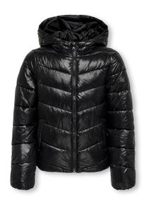 Steppjacke KIDS Only "KOGKAJSA LIGHTWEIGHT QUILT HOOD JKT OTW", M&auml;dchen, Gr. 152, schwarz, Web, Obermaterial: 100% Nylon, unifarben, regular fit h&uuml;ftlang, mit innenliegendem Gummizug, Jacken Steppjacke, mit Kapuze