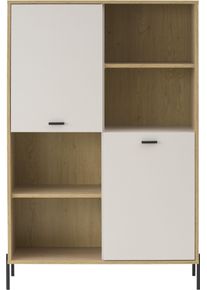 Regalelement Home Affaire "Fredericia, modernes Regal, Kommode in Kaschmir, Highboard, Standregal", wei&szlig; (eiche cremona toro, kaschmir), Regale, B/H/T: 105cm x 160cm x 40cm, 8 Stk. offene F&auml;cher, Holzwerkstoff, Regalelement, ausreichend Stauraum, offene & geschlossene F&auml;cher, 105 cm breit, B:105cm H:160cm T:40cm