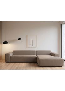 Ecksofa WERK2 "Zeus-XL, B/T: 311/210 cm, Mega-Sofa mit gro&szlig;er Sitztiefe, modern", beige (greige), B:311cm H:70cm T:210cm, 90% Polyester, 10% Nylon, Sofas, Ecksofa, Curvy Trend Garnitur mit urbaner Optik, bequem, Big-Sofa, L-Form