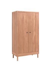 Vipack , Naturfarben , Holz , Eiche , massiv , 3 F&auml;cher , 100x190x55 cm ,