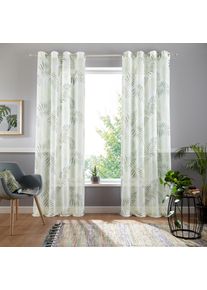 Gardine OTTO HOME "Paula" Gr. 2, gr&uuml;n, B:140cm H:175cm, Voile, Polyester, Gardinen, Gardine, Halbtransparent, Voile, Polyester