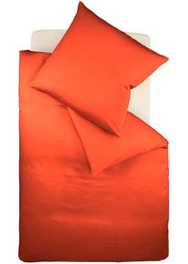 Bettw&auml;sche Fleuresse "Colours in 135x200, 155x220 oder 200x200 cm", rot (chili), B/L: 200cm x 220cm, 1 Stk., 2 Stk., Mako-Satin, B/L: 80cm x 80cm, 3 Stk., Mako-Satin, Obermaterial: 100% Baumwolle, Bettw&auml;sche, Bettw&auml;sche, Bettw&auml;sche aus 100% Baumwolle, uni, mit Rei&szlig;verschluss