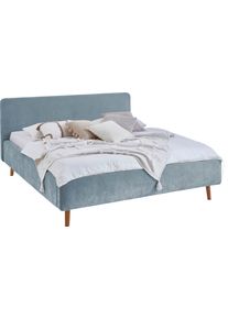 Meise M&ouml;bel Polsterbett MEISE.M&Ouml;BEL "Mattis", hellblau, hellblau, hellblau, B:201cm H:105cm L:218cm, Betten, Polsterbett, Topseller, wahlweise mit Bettkasten