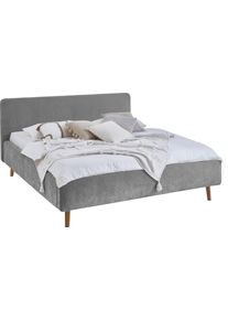 Meise M&ouml;bel Polsterbett MEISE.M&Ouml;BEL "Mattis", grau, grau, grau, B:201cm H:105cm L:218cm, Betten, Polsterbett, Topseller, wahlweise mit Bettkasten