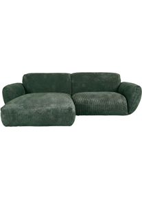 Ecksofa Trendmanufaktur "Be Chilled, modernes Lounge-Design mit stilvoller Kedernaht", dunkelgr&uuml;n, B:280cm H:85cm T:180cm, 88% Polyester, 12% Polyamid, Sofas, Ecksofa, mit softem Sitzkomfort, in hochwertigem Cord mit weicher Haptik