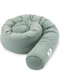 Julius Z&ouml;llner Nestchenschlange JULIUS Z&Ouml;LLNER "Musselin", gr&uuml;n, Bezug: 100% Baumwolle. Obermaterial: 100% Baumwolle. F&uuml;llung: 100% Polyester, Bettnestchen, Nestchenschlange, Made in Germany