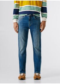 Slim-fit-Jeans Pepe Jeans "SLIM JEANS HATCH", Damen, Gr. 36, L&auml;nge 34, blau used, Denim/Jeans, Obermaterial: 92% Baumwolle, 6% Polyester, 2% Elasthan, slim fit, Jeans Slim-fit-Jeans, mit Regular Waist