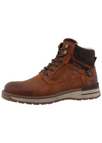 Winterboots Mustang Shoes "Maril", Herren, Gr. 41, braun (cognacfarben), Lederimitat, Textil, Schuhe Winterboots, Workerboots, Schn&uuml;rboots mit TEX-Ausstattung