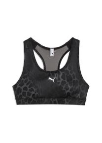 Sport-BH Puma "4KEEPS BRA - P - SPOTTED HAZE - MID", Damen, Gr. M, N-Gr, schwarz (Puma schwarz), Interlock, Obermaterial: 85% Polyester, 15% Elasthan, schmal, BHs Sport-BH, mit Feuchtigkeitsmanagement, mit herausnehmbaren Polstern