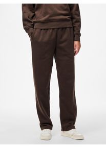 Sweathose Pieces "PCCHILLI HW STRAIGHT SWEAT PANTS NOOS BC", Damen, Gr. XS (34), N-Gr, hot fudge, Sweatware, Obermaterial: 50% Baumwolle, 50% Polyester, unifarben, straight fit lang, Hosen Sweathose, Baumwollmischung, straight fit