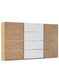Kleiderschrank OTTO HOME "Mehrzweckschrank Aktenschrank M&ouml;bel Mietswohnung Schlafzimmer AVOLA", wei&szlig; (eiche artisan, alpinwei&szlig;, leisten chrom), B:360cm H:210cm T:62cm, Holzwerkstoff, Schr&auml;nke, Kleiderschrank, mit eleganten Zierleisten in Chrom, Schwarz oder Wei&szlig; MADE IN GERMANY