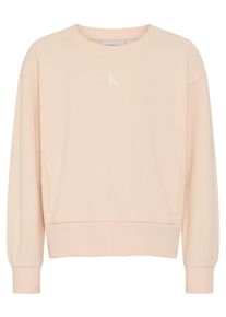 Sweatshirt Calvin Klein Jeans "CK LOGO FASHION SWEATSHIRT", M&auml;dchen, Gr. 4 (104), pale peach, Sweatware, Obermaterial: 100% Baumwolle, unifarben, regular fit normal, Rundhals, eingesetzt B&uuml;ndchen, Sweatshirts Sweatshirt, Regular fit, Logoschriftzug