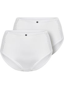 w&auml;schepur Damen H&uuml;ftslip mit seitlichem Spitzeneinsatz wei&szlig; Gr&ouml;&szlig;e 44/46