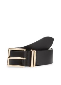 Lederg&uuml;rtel Tommy Hilfiger "TH SQUARE", Damen, Gr. 95, schwarz, Rindsleder, G&uuml;rtel Lederg&uuml;rtel, mit doppelter G&uuml;rtelschlaufe und eckiger Schnalle