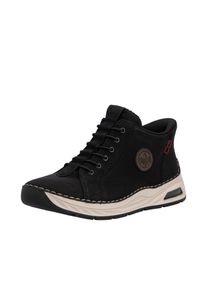 Slip-On Sneaker Rieker "Ready2GO", Damen, Gr. 42, w&auml;rmend, schwarz, Lederimitat, Schuhe Slip-On Sneaker, High Top Sneaker, Boots, Stiefelette mit verst&auml;rkter Fersenkappe