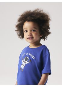 Rundhalsshirt name it "NMMKASIL SS NREG TOP PB", Jungen, Gr. 92, deep ultramarine, Jersey, Obermaterial: 100% Baumwolle, bedruckt, regular fit normal, Rundhals, Shirts Rundhalsshirt, Baumwolle, regular fit