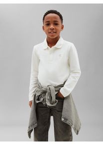 Langarm-Poloshirt Calvin Klein Jeans "SOLID PIQUE POLO", M&auml;dchen, Gr. 16 (176), tofu, Single Jersey, Obermaterial: 94% Baumwolle, 6% Elasthan, unifarben, regular fit normal, Rundhals, eingesetzt gerader Abschluss, Shirts Langarm-Poloshirt, Regular fit mit Polokragen