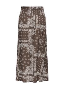 Maxirock Only "ONLSAKI AMBEL LONG BAND SKIRT WVN", Damen, Gr. XL (42), chocolate martini aop:braun bandana, Web, Obermaterial: 100% Viskose, bedruckt, lang, R&ouml;cke Maxirock, Viskose, Topseller