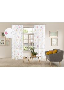 Gardine OTTO HOME "Morgann", bunt (multi), B:140cm H:175cm, Polyester, Gardinen, Gardine, Kr&auml;uselband, verspieltes Design, Pflegeleicht, transparentes Material