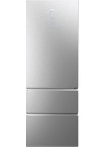 Haier K&uuml;hl-/Gefrierkombination "HTW7720BNMM", Energieeffizienz: B, silber (edelstahl), Rechtsanschlag, wechselbar, K&uuml;hlschr&auml;nke, K&uuml;hl-/Gefrierkombination
