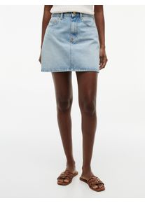 Jeansrock Tommy Hilfiger "MINI SKIRT CAM LIGHT HW", Damen, Gr. S (36/38), cam light, Denim/Jeans, Obermaterial: 100% Baumwolle, unifarben, regular fit mini, R&ouml;cke Jeansrock, aus Baumwolle, high waist