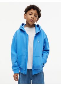 Kapuzensweatjacke Tommy Hilfiger, Jungen, Gr. 8 (128), blau (copenhagen blau), Sweatware, Obermaterial: 100% Baumwolle, unifarben, regular fit normal, Rundhals, B&uuml;ndchen, Sweatjacken Kapuzensweatjacke, Kinder bis 16 Jahre, Topseller