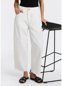 5-Pocket-Jeans Herrlicher "Barrow Denim White Stretch", Damen, Gr. 31, N-Gr, silk, Denim/Jeans, Obermaterial: 97% Baumwolle, 3% Elasthan, unifarben, loose fit kn&ouml;chellang, Jeans 5-Pocket-Jeans, im Barrel Fit, Abn&auml;her