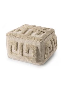 benuta Finest K&auml;sintehty villapouf Minos Kerma 55x55x30 cm Kerma Rakennemix
