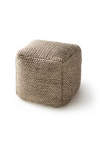benuta Pure K&auml;sintehty villapouf Rocco Taupe 45x45x45 cm Taupe Yksiv&auml;rinen
