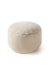 benuta Pure K&auml;sintehty villapouf Rocco Valkoinen 55x55x30 cm Valkoinen Yksiv&auml;rinen