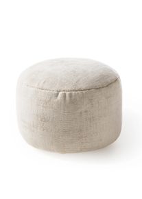 benuta Pure Pouf Nova Kerma 55x55x30 cm Kerma Yksiv&auml;rinen