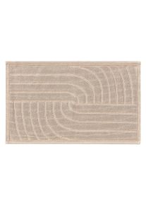benuta Nest Kylpyhuonematto Jojo Beige 50x80 cm Beige Yksiv&auml;rinen,Rakennemix