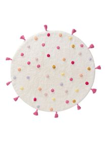 Lytte Pest&auml;v&auml; lastenmatto Fiete Moniv&auml;rinen/vaaleanpunainen &oslash; 80 cm py&ouml;re&auml; Moniv&auml;rinen/vaaleanpunainen Pilkut