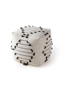 benuta Pop Pouf Bo Norsunluu 45x45x45 cm Norsunluu Geometrinen,Kelim