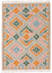 benuta Pure K&auml;sinkudottu kilim-matto Zohra Moniv&auml;rinen/beige 120x170 cm Moniv&auml;rinen/beige Kelim