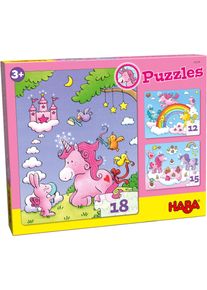 Puzzle Haba "Einhorn Glitzergl&uuml;ck", pink, Puzzles, KinderB:25cm H:25cm, glitzernd, Puzzle, B:25cm H:25cm