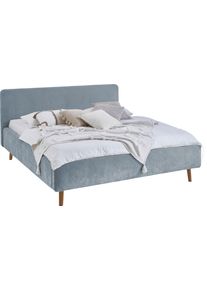 Meise M&ouml;bel Polsterbett MEISE.M&Ouml;BEL "Mattis", hellblau, hellblau, hellblau, B:201cm H:105cm L:218cm, Betten, Polsterbett, Topseller, wahlweise mit Bettkasten