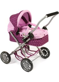 Bayer Chic 2000 Puppenwagen CHIC2000 "Smarty, Mini-Kuschelwagen", schwarz (brombeere), Puppenwagen, KinderB:56cm H:56cm T:56cm, Kunststoff, Metall, Stoff, Puppenwagen, mit herausnehmbarer Tragetasche, B:56cm H:56cm T:56cm