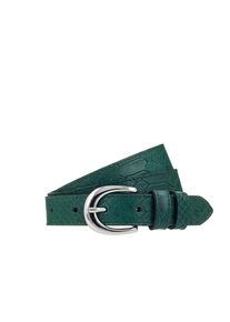 Lederg&uuml;rtel Tamaris, Damen, Gr. 65, dunkel gr&uuml;n, Rindsleder, gemustert, unifarben, G&uuml;rtel Lederg&uuml;rtel, 2,5 cm breit, gemustert, Doppelschnalle
