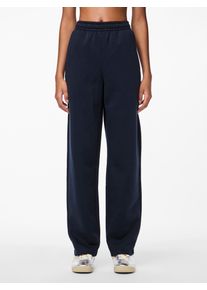 Sweathose Pieces "PCCHILLI HW STRAIGHT SWEAT PANTS NOOS BC", Damen, Gr. XXL (44), N-Gr, sky captain, Sweatware, Obermaterial: 50% Baumwolle, 50% Polyester, unifarben, straight fit lang, Hosen Sweathose, Baumwollmischung, straight fit