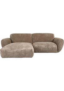 Ecksofa Trendmanufaktur "Be Chilled, modernes Lounge-Design mit stilvoller Kedernaht", mokka, B:280cm H:85cm T:180cm, 88% Polyester, 12% Polyamid, Sofas, Ecksofa, mit softem Sitzkomfort, in hochwertigem Cord mit weicher Haptik
