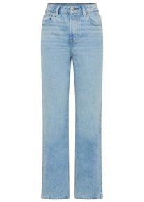 Straight-Jeans Calvin Klein Jeans "HGH RS STRGHT CK ESS", Damen, Gr. 29, L&auml;nge 30, blau (lapis sky), Denim/Jeans, Obermaterial: 99% Baumwolle, 1% Elasthan, straight fit normal, Jeans Straight-Jeans, Mit G&uuml;rtelschlaufen