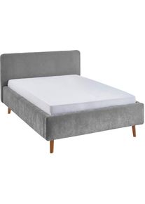 Meise M&ouml;bel Polsterbett MEISE.M&Ouml;BEL "Mattis", grau, grau, grau, B:161cm H:105cm L:218cm, Betten, Polsterbett, Topseller, wahlweise mit Bettkasten