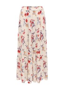 Maxirock Only "ONLLUNA LONG SKIRT WVN", Damen, Gr. XS (34), bunt (ecru aop:multi flowers), Web, Obermaterial: 100% Viskose, bedruckt, lang, R&ouml;cke Maxirock, Viskose