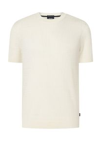 JOOP! Kurzarmpullover JOOP "Elio", Herren, Gr. XL, natural, Strick, Obermaterial: 100% Baumwolle, unifarben, regular fit normal, Rundhals, eingesetzt gerader Abschluss, Pullover Kurzarmpullover, Regular fit mit Rundhalsausschnitt